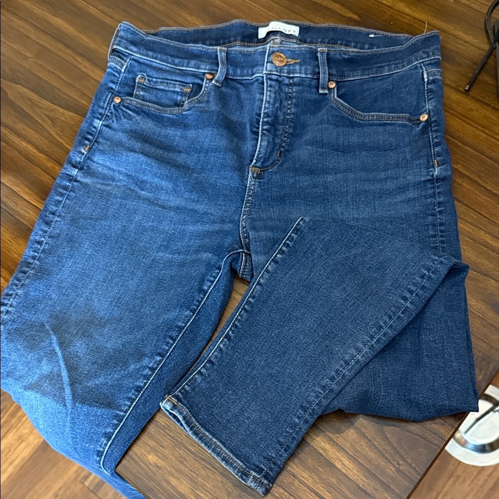 LOFT Women's Dark Blue Skinny Jeans